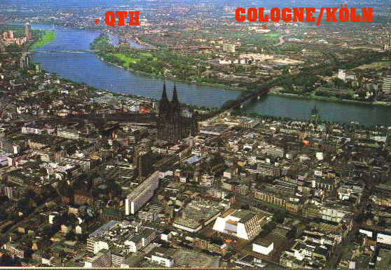 Aerial View of Cologne (Köln) - shows approximate location of where I live